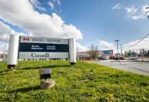 Sign for Canada Border Services Agency.