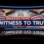 News studio backdrop featuring eagles and the Capitol building with the text 'Witness to Truth'
